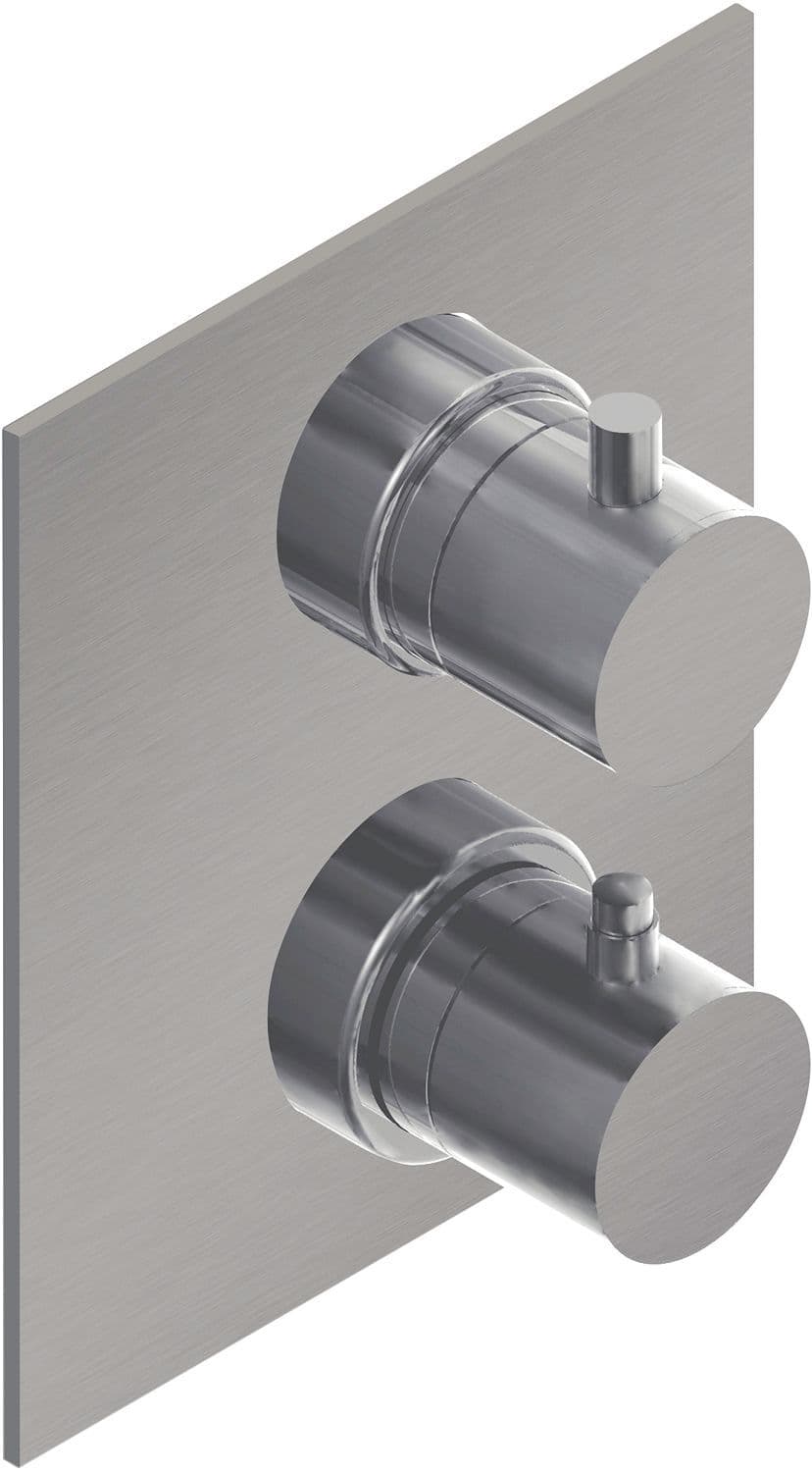 THERMOSTAT+INVERSEUR A ENCASTRER STEEL PAFFONI INOX vue 1
