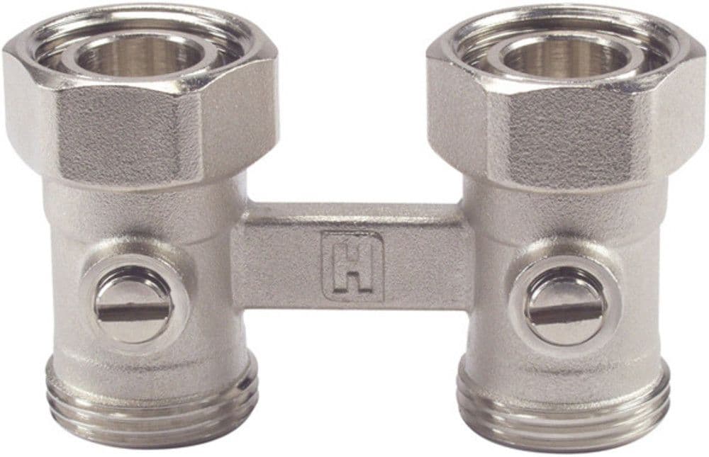 Honeywell Home bloc-H installations bitube sol radiateur panneau 1/2"F & 3/4 vue 1