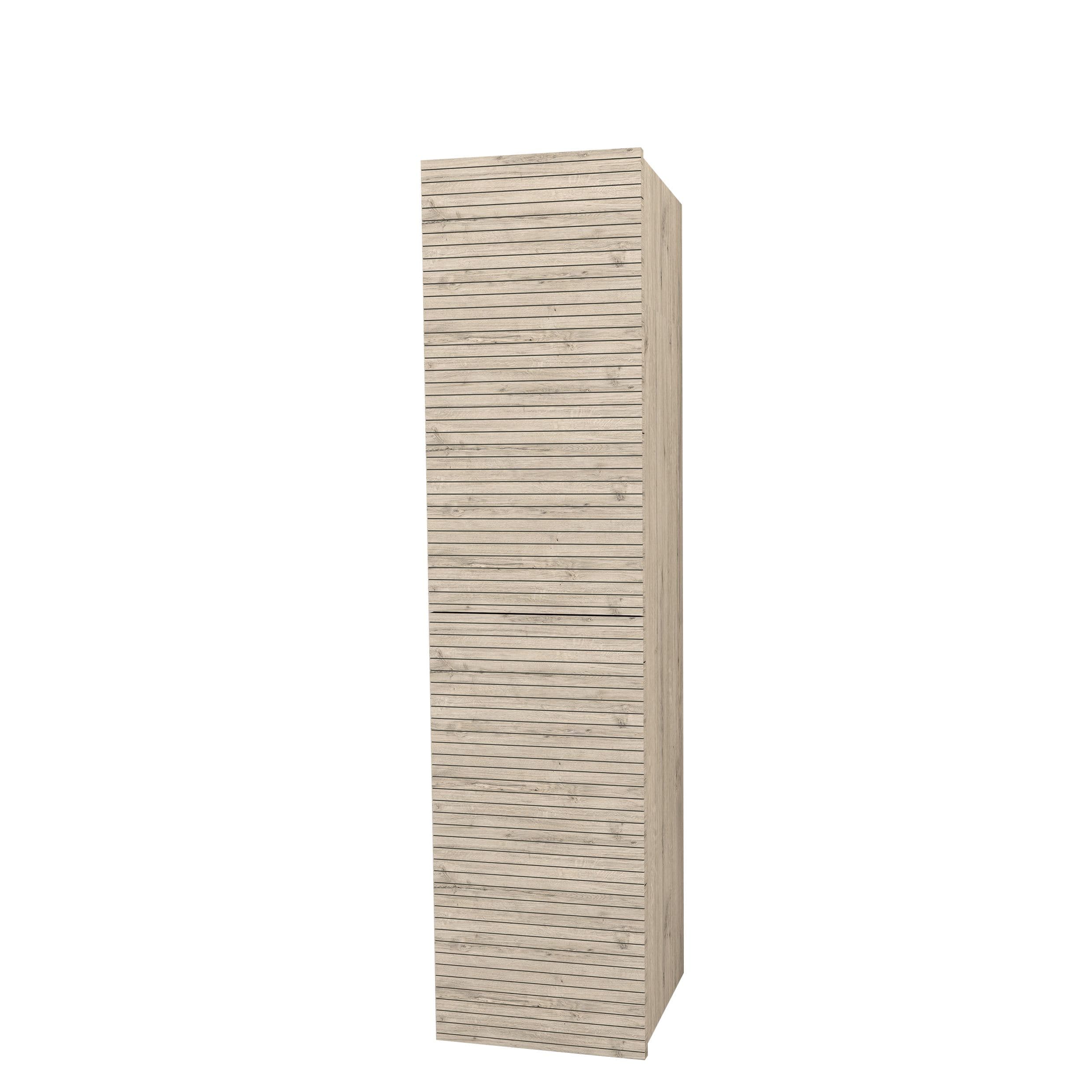 ELITE MEUBLE COLONNE AVEC RELIEF HORIZONTAL (160CM) - BOIS CLAIR vue 1