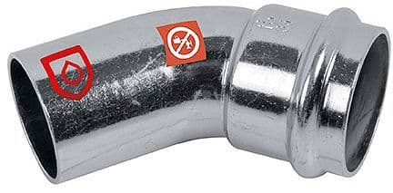 COUDE MF 45° 42MM ACIER CARBONE FRABO vue 1