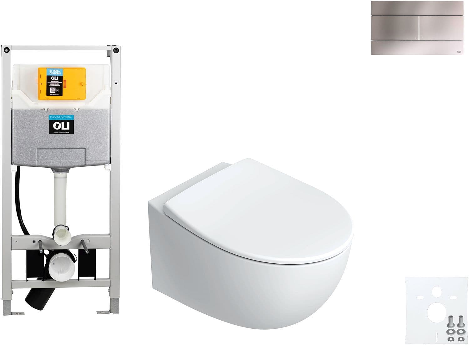 WALLFIX OLI WC SUSPENDU ITALY CATALANO SLIM INOX vue 1