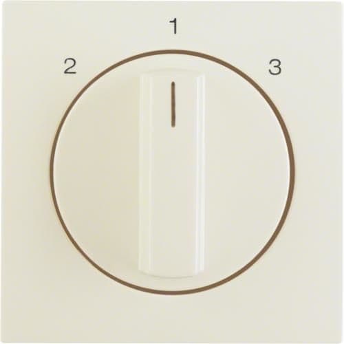 Enjoliveur avec bouton rotatif pour interrupteur 3 paliers sans position 0 S.1 / B.3 / B.7 Blanc, vue 1