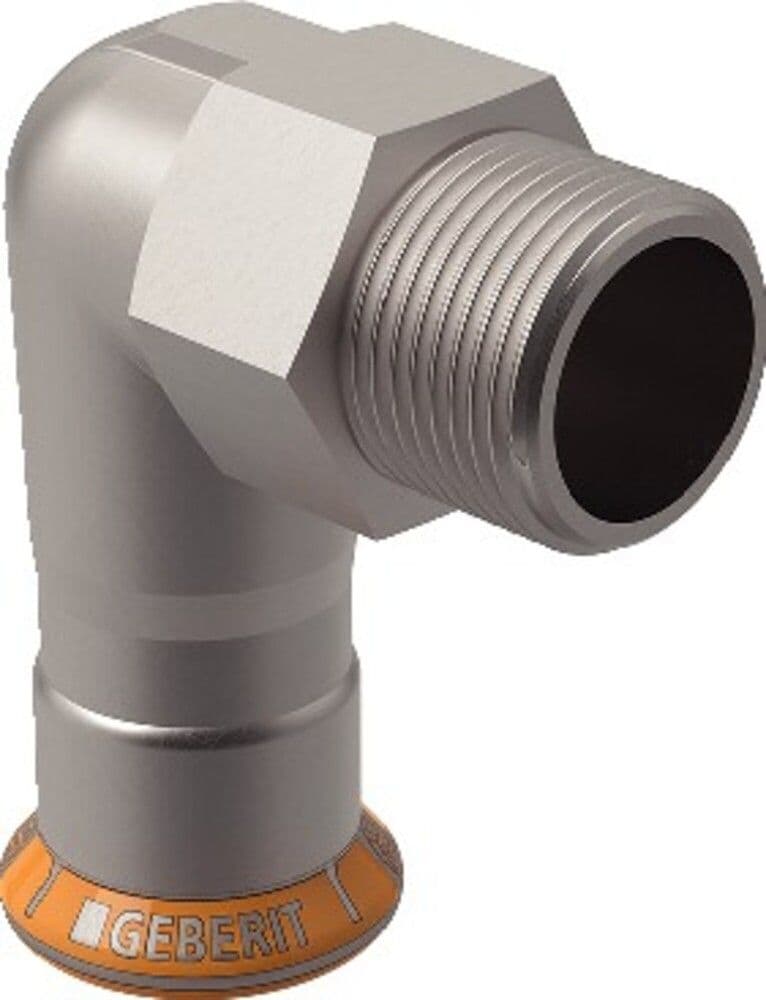 Geberit Mapress Therm coude de transition 90° avec filetage extérieur 15x1/2" M vue 1