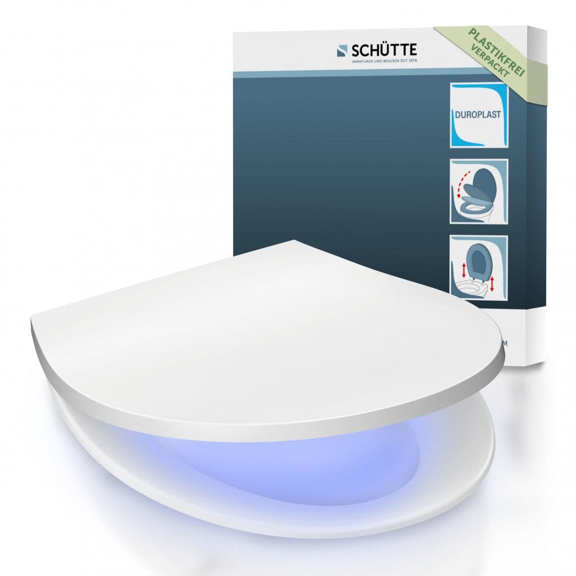 82950 abattant WC en Duroplast avec veilleuse LED, avec frein de chute et déclipsable vue 1
