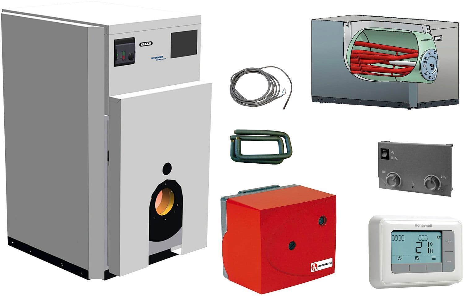 CHAUDIERE FIOUL AVEC BOILER AVEC HL40 ET REGULATION SIMPLE INTERDOMO ERP ECS B ERP CC B TAP L vue 1