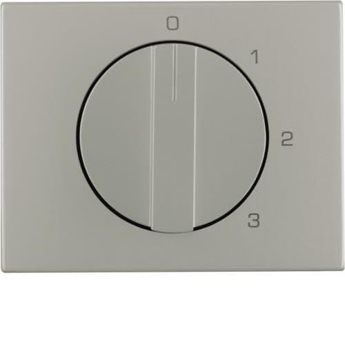 Enjoliveur avec bouton rotatif pour interrupteur 3 paliers avec position 0 K.5 Inox vue 1