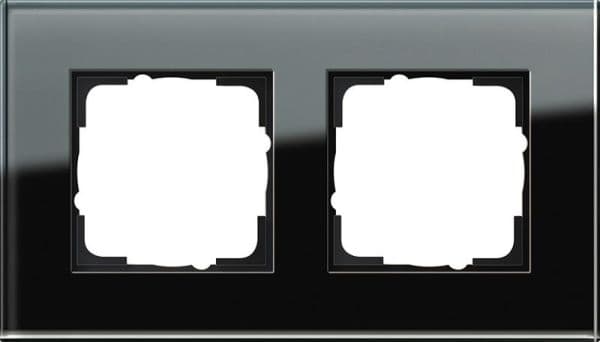Cadre de finition Gira Esprit Noir verre Noir vue 1