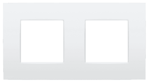 Plaque de recouvrement double avec un entraxe de 71 mm, couleur Niko Intense lunar white coated vue 1