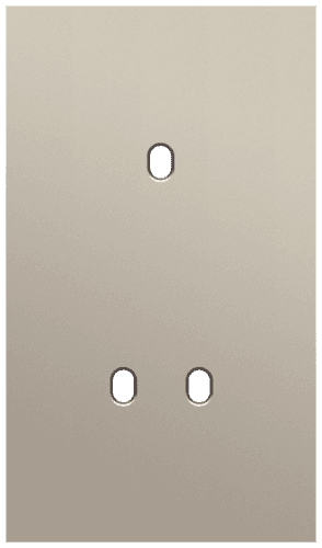 Plaque de recouvrement double, verticale 60 mm d'entraxe, pour une fonction de commutation simple et une double, Niko Toggle steel champagne coated vue 1