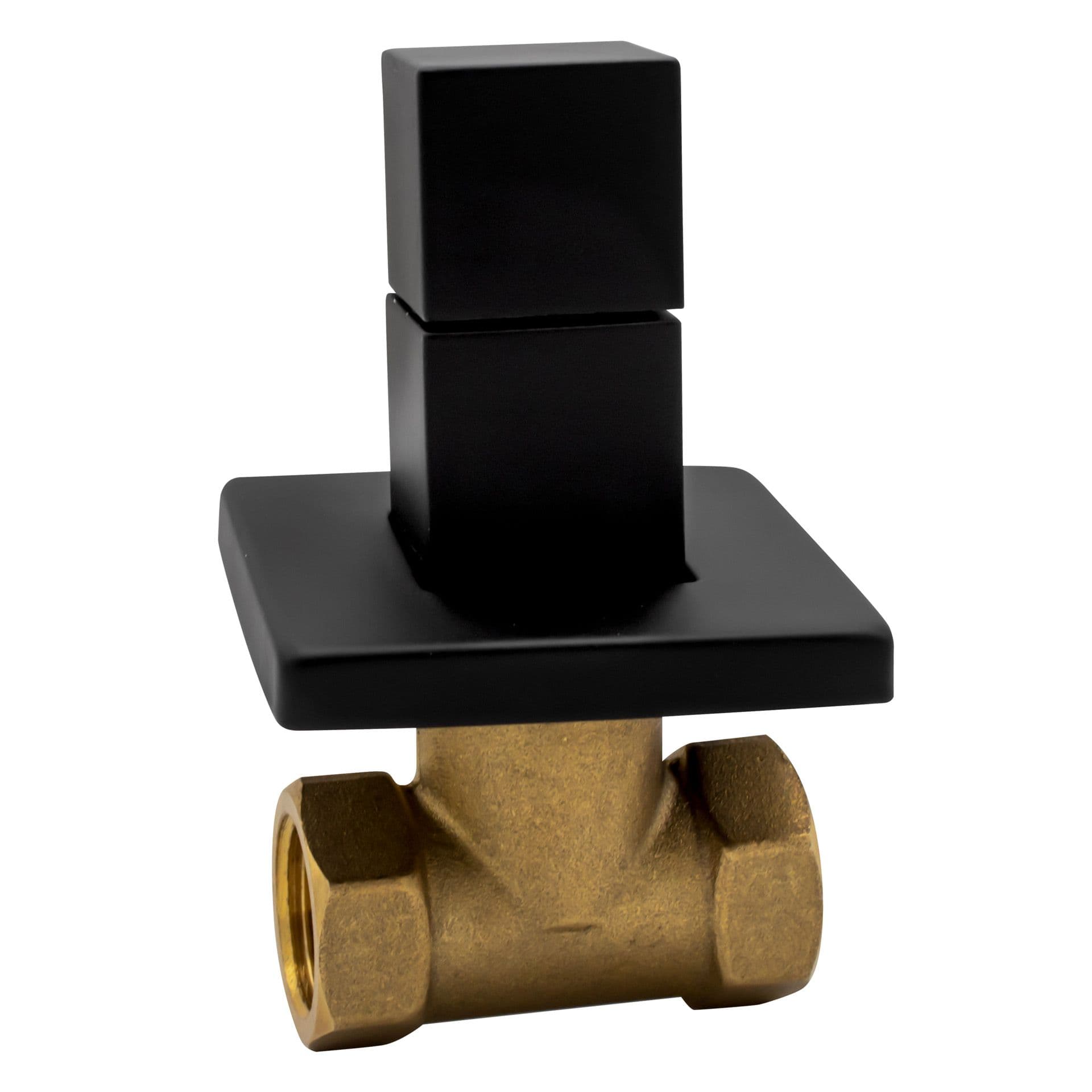 ALONI QUADRO ROBINET D’ARRÊT ENCASTRÉ 1/2 X 1/2 - NOIR MAT vue 1