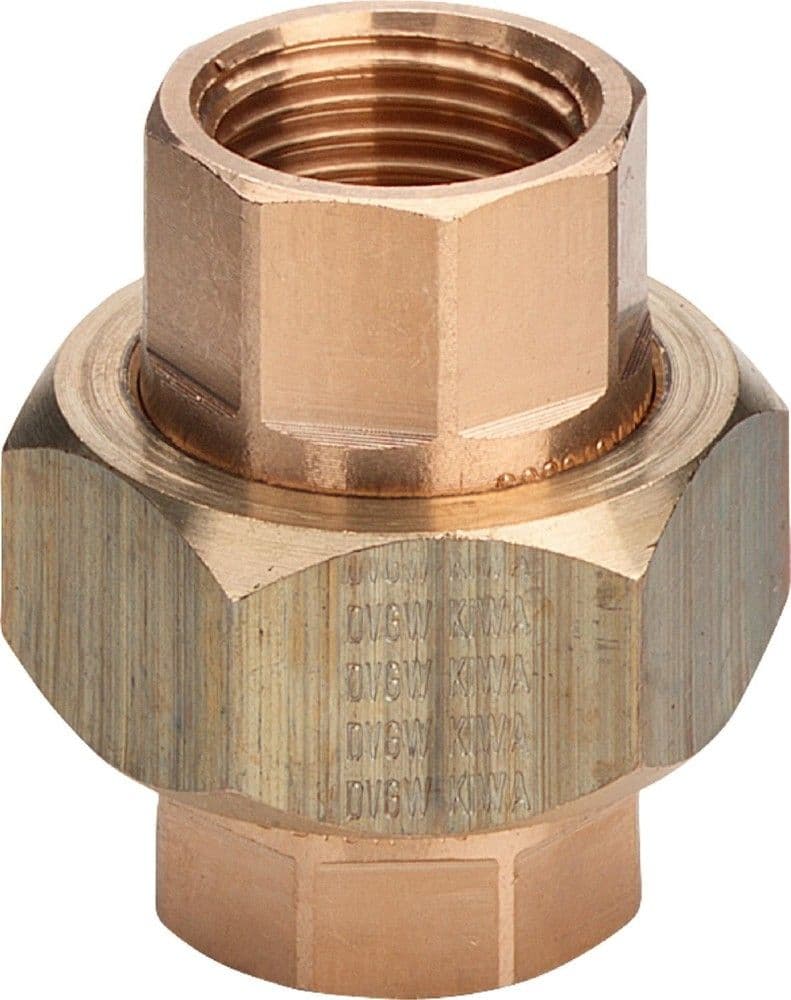 Viega raccord union bronze plat 3/4"FF vue 1