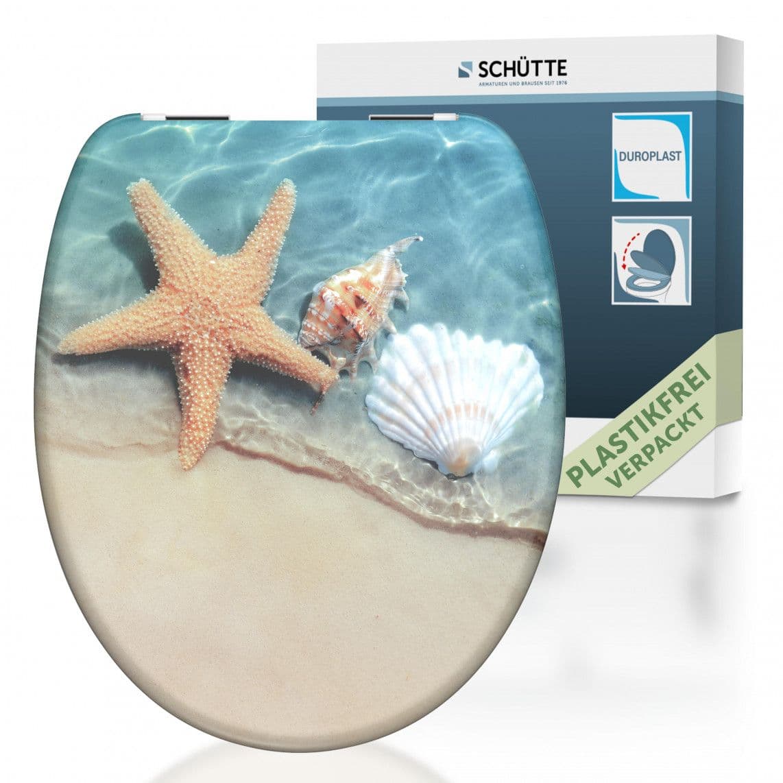 82196 abattant WC en Duroplast BEACH, avec frein de chute vue 1