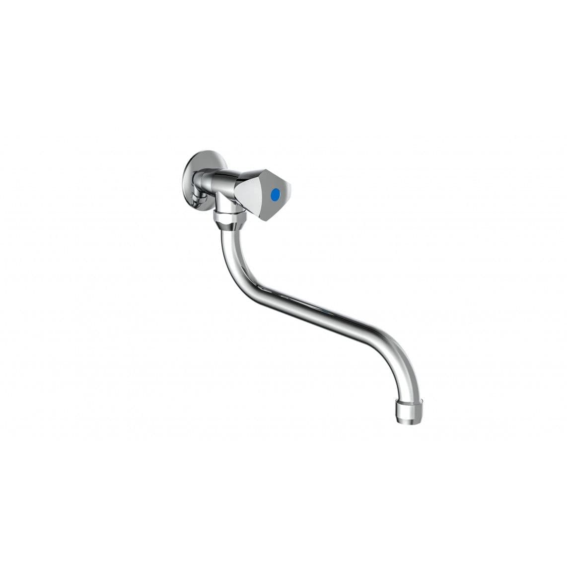 986071148 robinet eau froide mural pivotant, chromé vue 1
