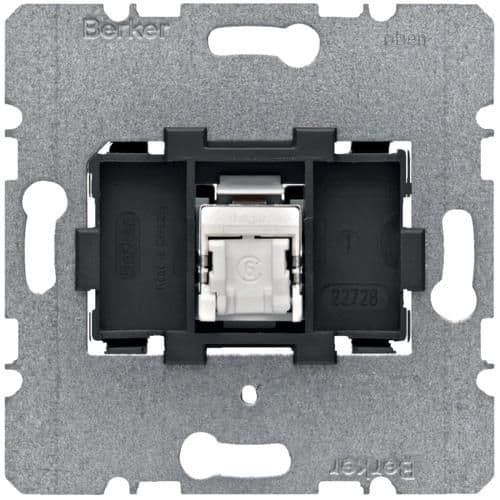 Prise informatique Berker, simple, 8 pôles Cat6, FTP vue 1