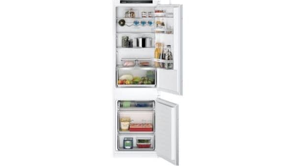 Réfrigérateur - intégrable IQ300 combi-bottom - 177,5cm NoFrost, classe E, 35dB, tiroir hyperFresh / vue 1