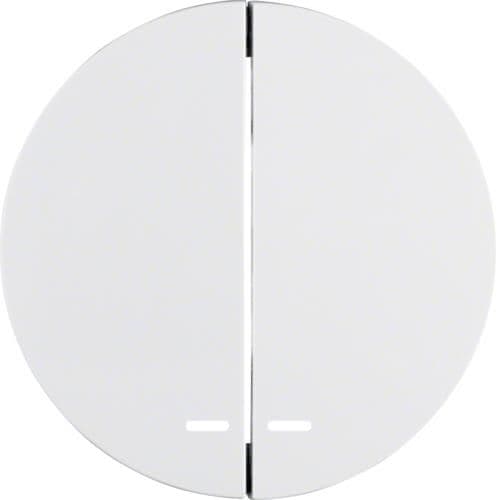 Touche avec voyant transparent Berker R.1 / R.3 Blanc polaire, brillant vue 1