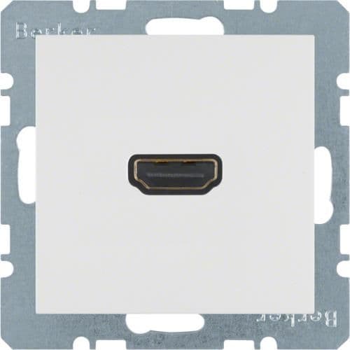 Prise Hdmi Berker S.1 / B.3 / B.7 Blanc polaire, brillant vue 1