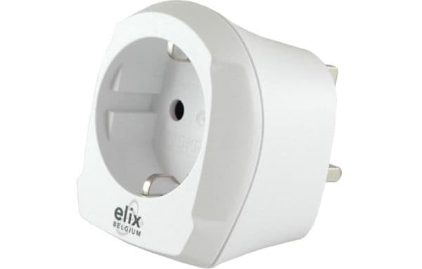 Adaptateur de voyage - prise européenne femelle / fiche anglaise mâle - 13A - 220 à 250V vue 1