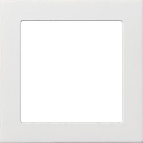 Cadre adaptateur avec découpe carrée pour appareils avec cache (50 x 50mm) Blanc brillant - Ce vue 1