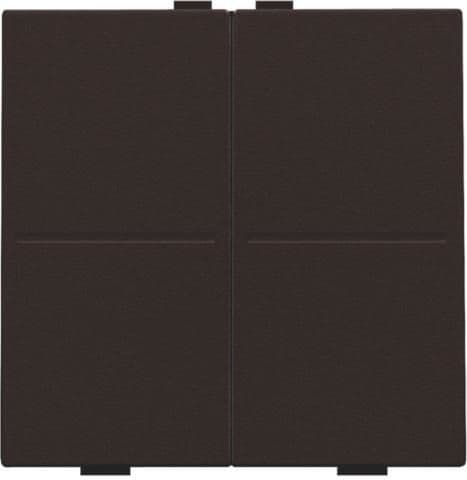 Touche double pour interrupteur sans fil ou bouton - poussoir à 4 boutons de commande dark Brown vue 1