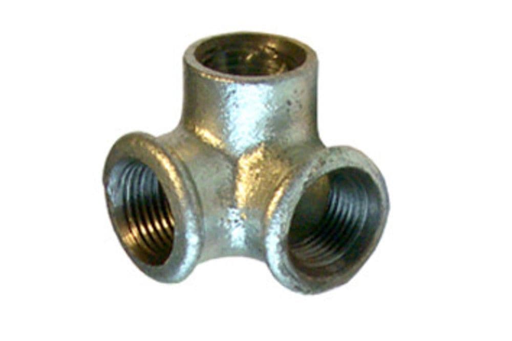 Coude à 3-voies galva fig.221 1/2" vue 1