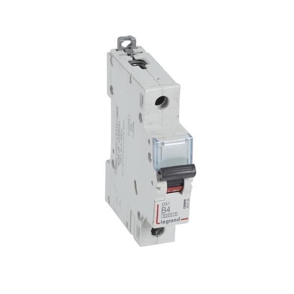 Disjoncteur DX³ 6000A / 10kA 1 pôle courbe B 04A 230 / 400V - 1 module vue 1