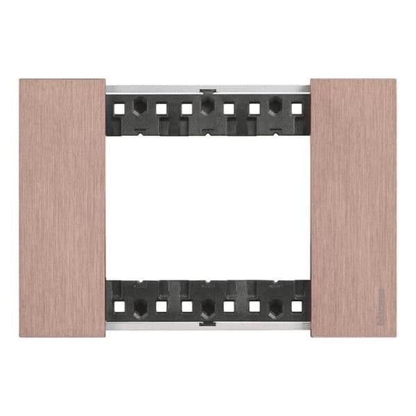 LNow plaque 3 modules Copper pour support référence K4703 vue 1