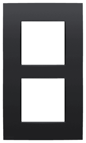 Plaque de recouvrement double, entraxe de 60 mm, verticale, couleur Niko Intense matt black coated vue 1