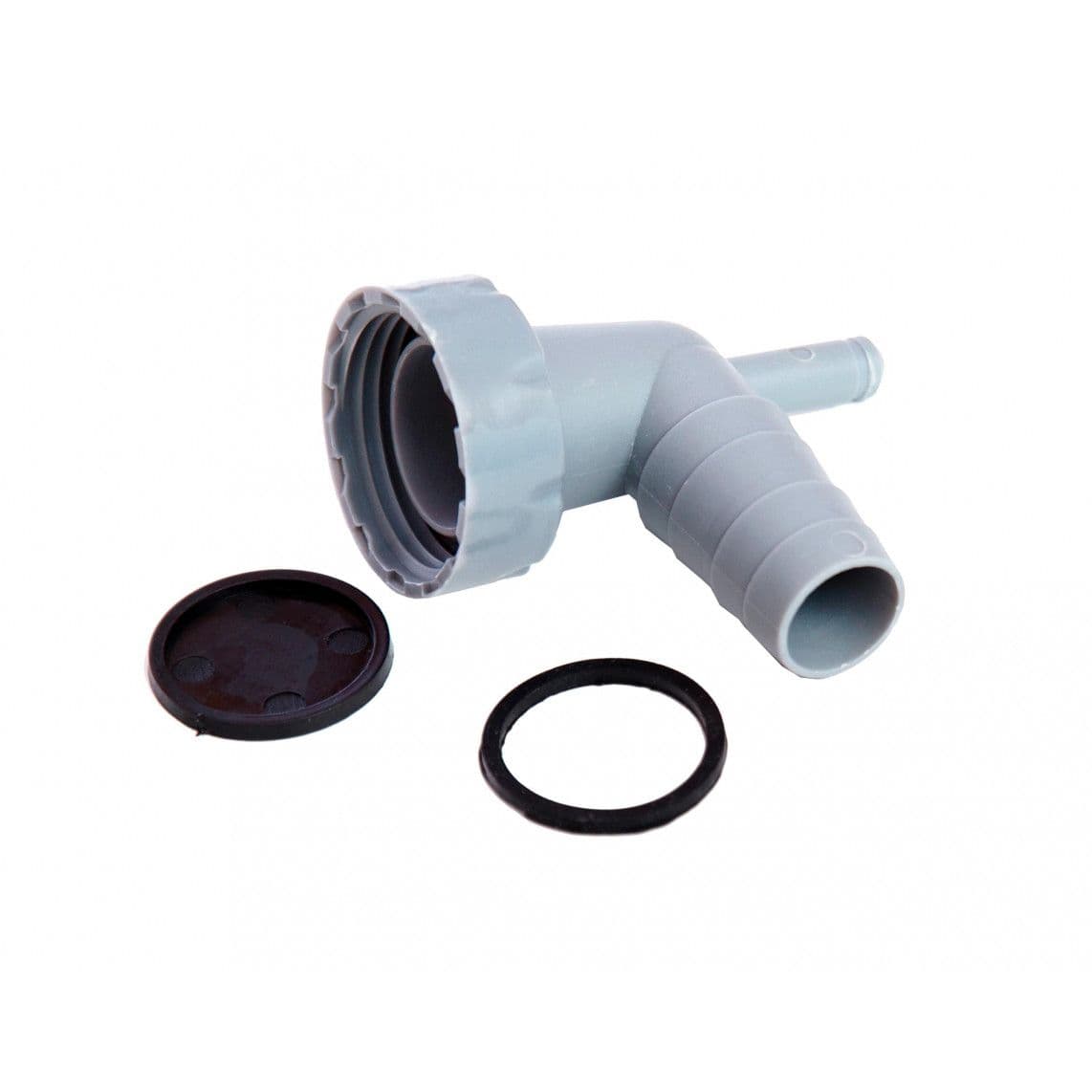 988379019 ECO-SAVE KS Raccordement de l'appareil Plastique 90°, Gris, 1"x3/4"T, avec Raccord de condensat vue 1
