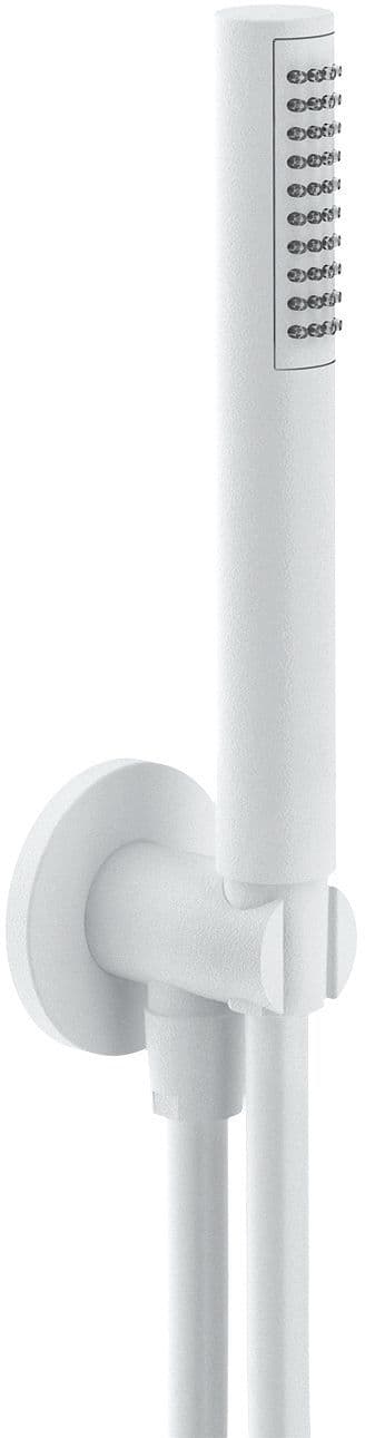 GARNITURE DE BAIN+COUDE DE RACCORD UNIVERSEL NOBILI BLANC MAT vue 1