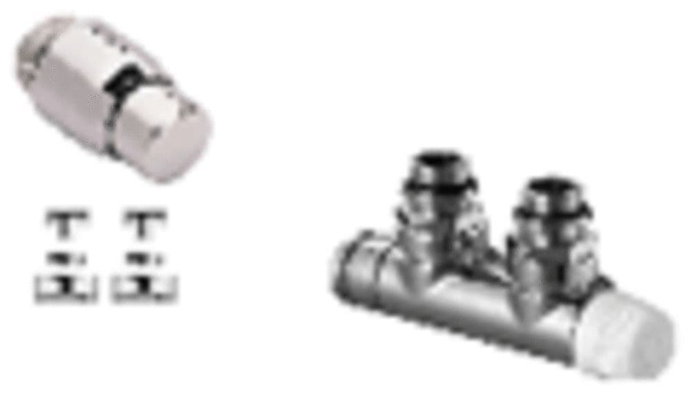 Honeywell Home Therafix Deco set raccordement mural droite 1/2" chromé vue 1