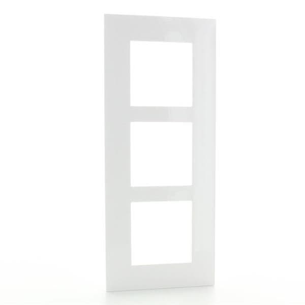 Valena plaque 3 postes vertical entraxe 71mm Blanc Rose en Or vue 1