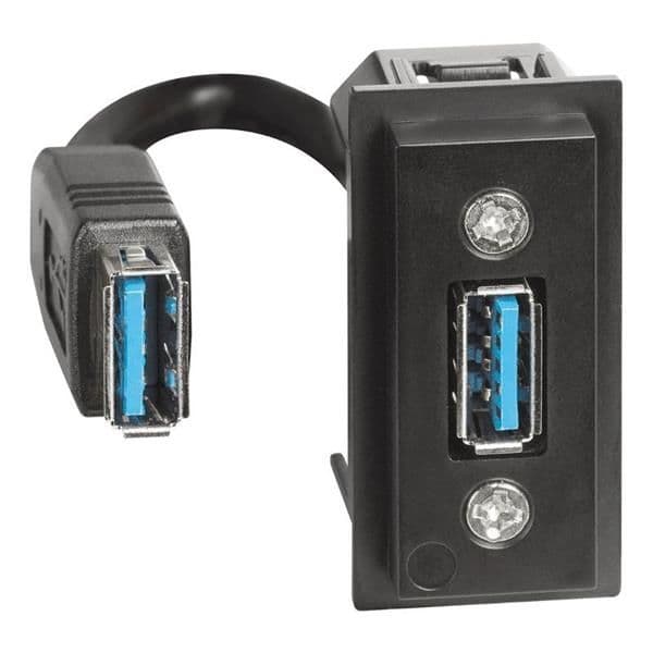 LNow prise Usb précâblé composable 1 module vue 1