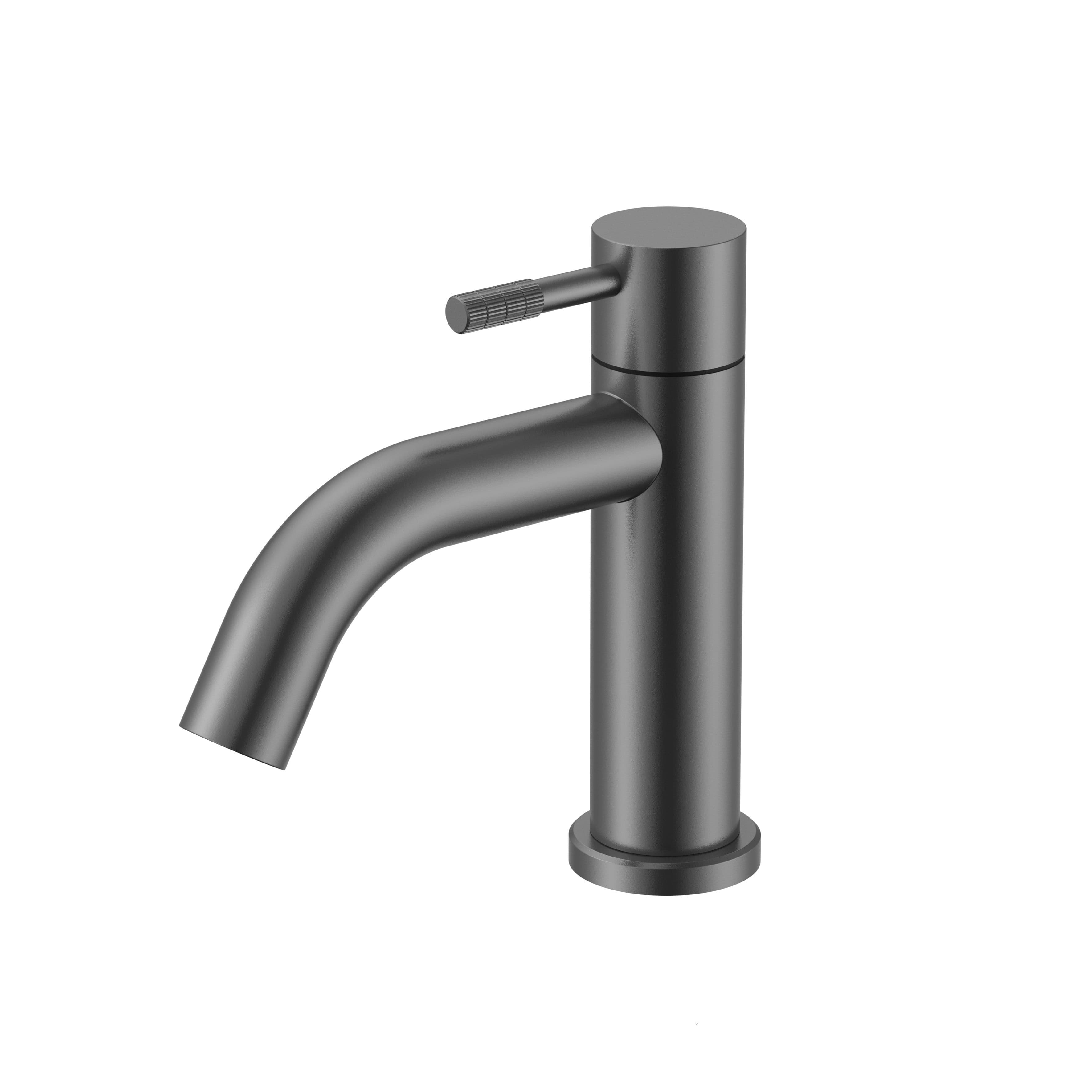 STRIA ROBINET EAU FROIDE – POIGNÉE AVEC STRUCTURE STRIÉE RAFFINÉE – SANS BONDE – GUNMETAL (PVD) vue 1