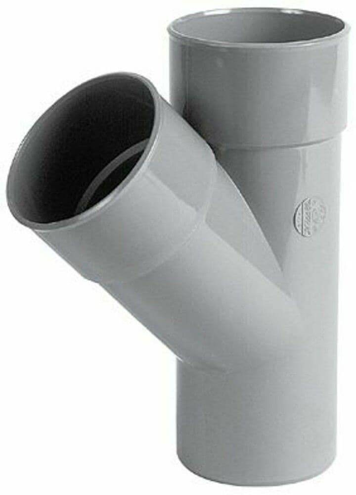 Nicoll raccord à coller PVC embranchement simple Té 45° MF D 90 gris vue 1