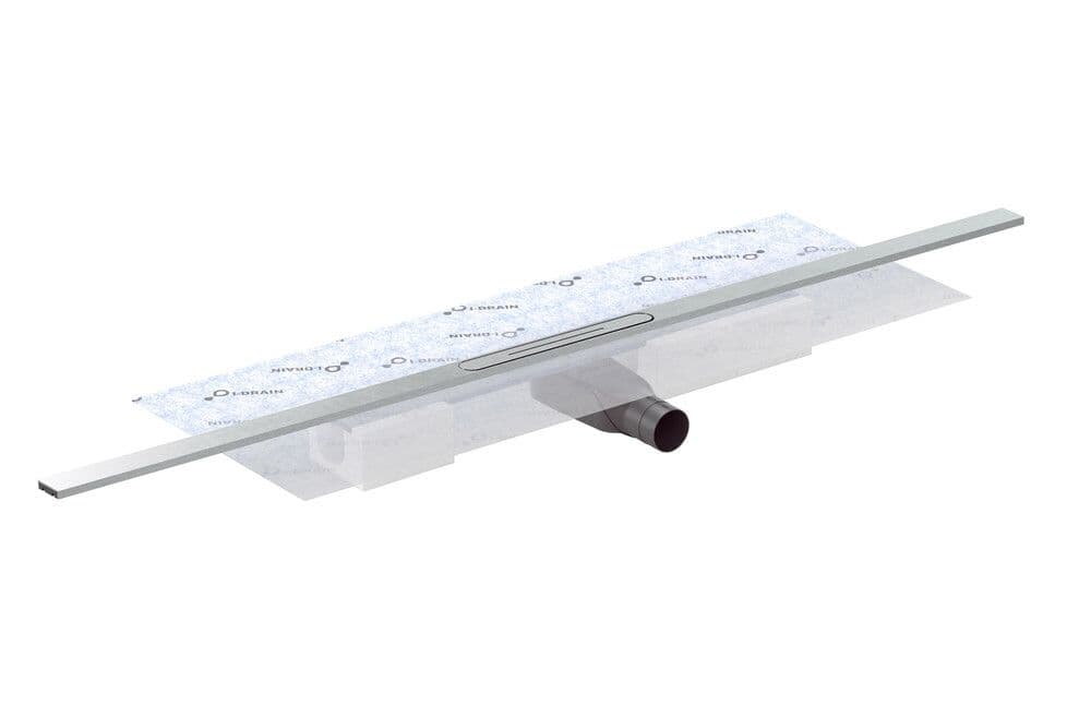 I-Drain AIO caniveau douche tout-en-un 95cm grille réglabe en inox brossé vue 1