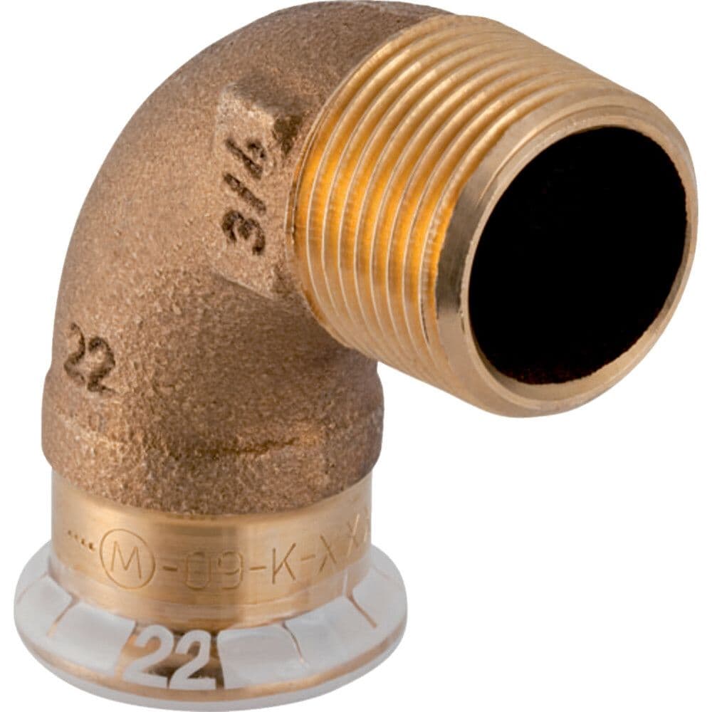 Geberit Mapress cuivre-eau équerre 90° avec filetage mâle 18-3/4"M vue 1