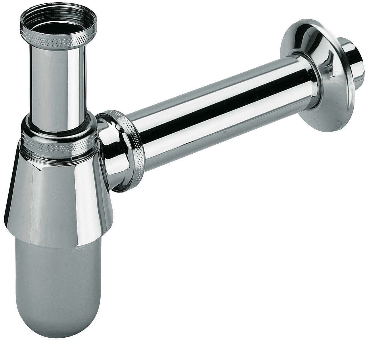 SIPHON BOUT.PR LAVABO S.CREPINE 6/4"CHR. vue 1
