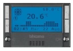 Thermostat d'ambiance avec batterie Axolute 3 modules foncée vue 1