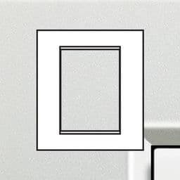 LivingLight - plaque rectangulaire 3 + 3 modules Argent vue 1