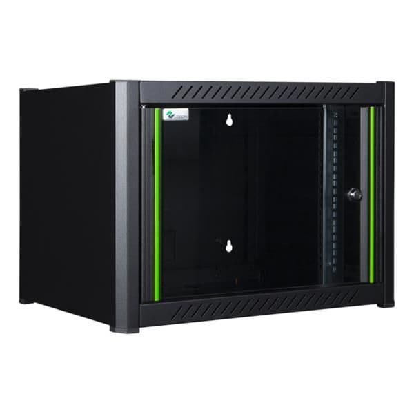 Coffret 19" Noir 6U 600 x 450 x 380mm 16kg Ral 9005 vue 1