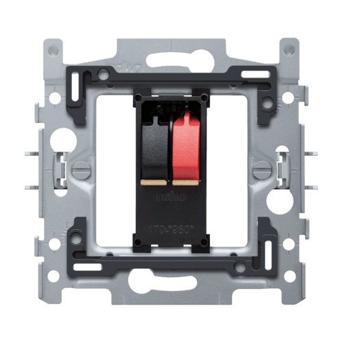 Socle pour prise pour haut-parleur simple, fixation par griffes vue 1