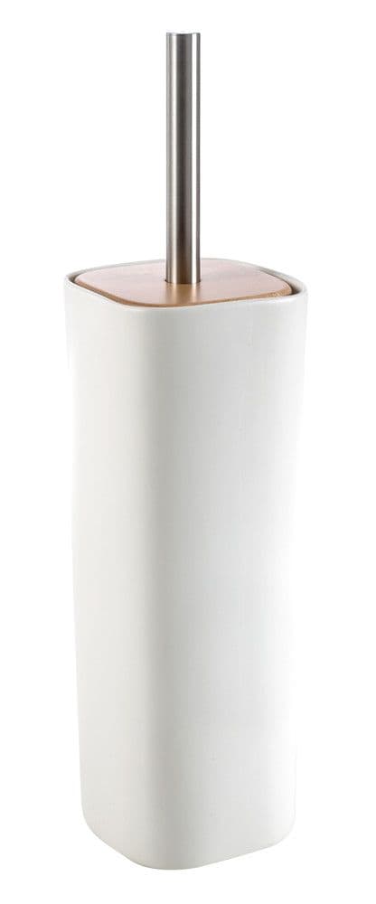 Van Marcke Collection Natural Pura porte-goupillon à poser céramique/bois blanc vue 1