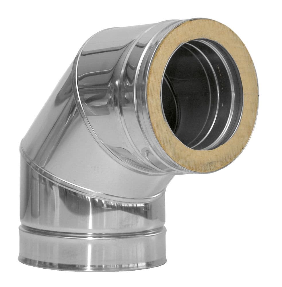 Dinak DW 043 coude 87° D100 inox 316L/304 0,4mm 3cm isolation avec joint vue 1