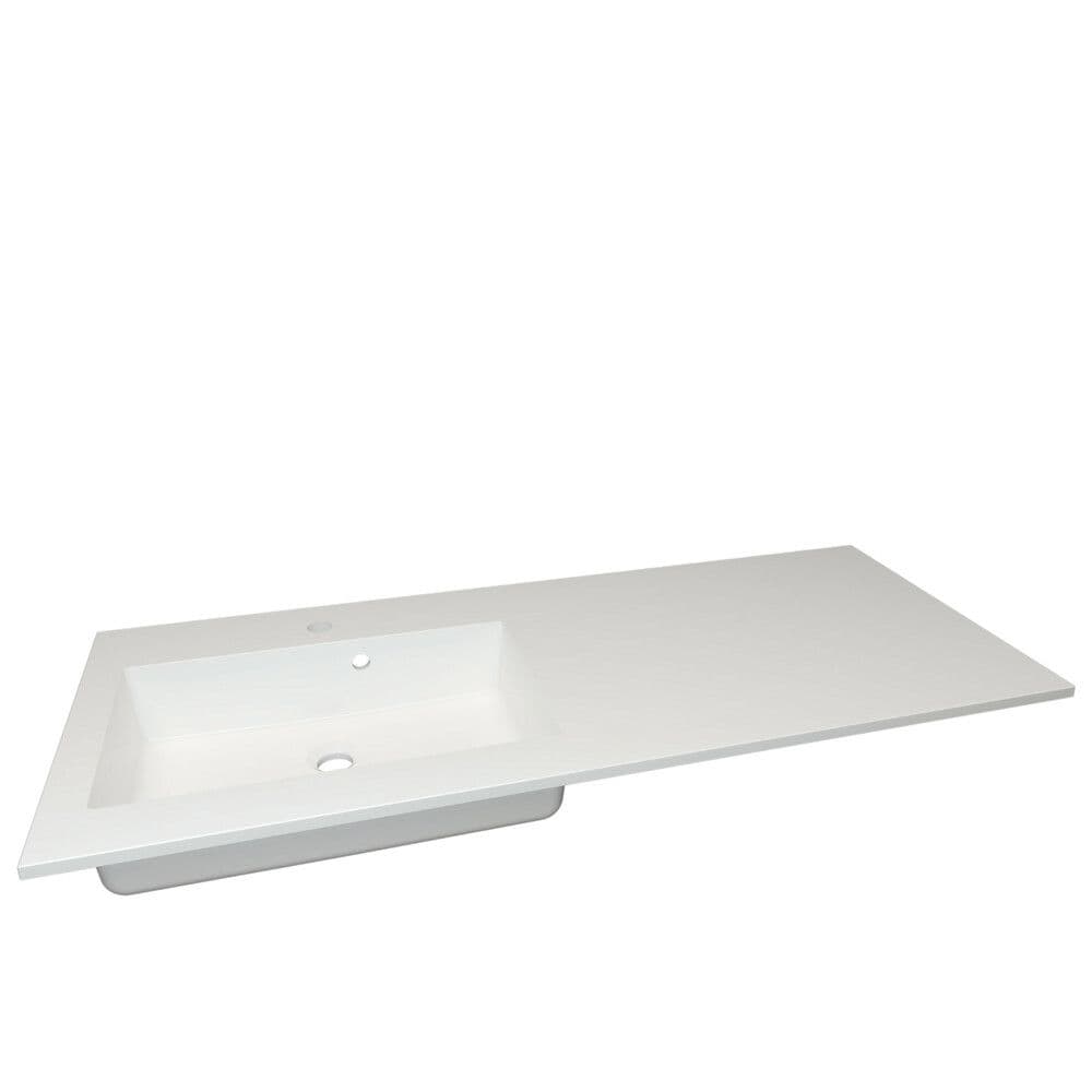 Van Marcke Don II tablette intégrée avec 1 lavabo encastré 1200 x 500 mm gauche blanc vue 1