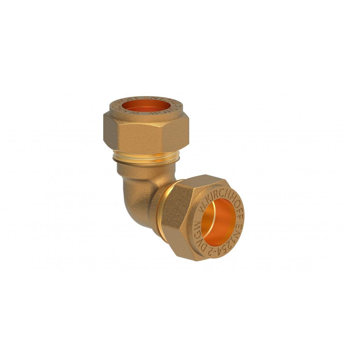 989451317 LT coude 90°, vierge, 18 mm, raccord à serrer pour tube en cuivre vue 1