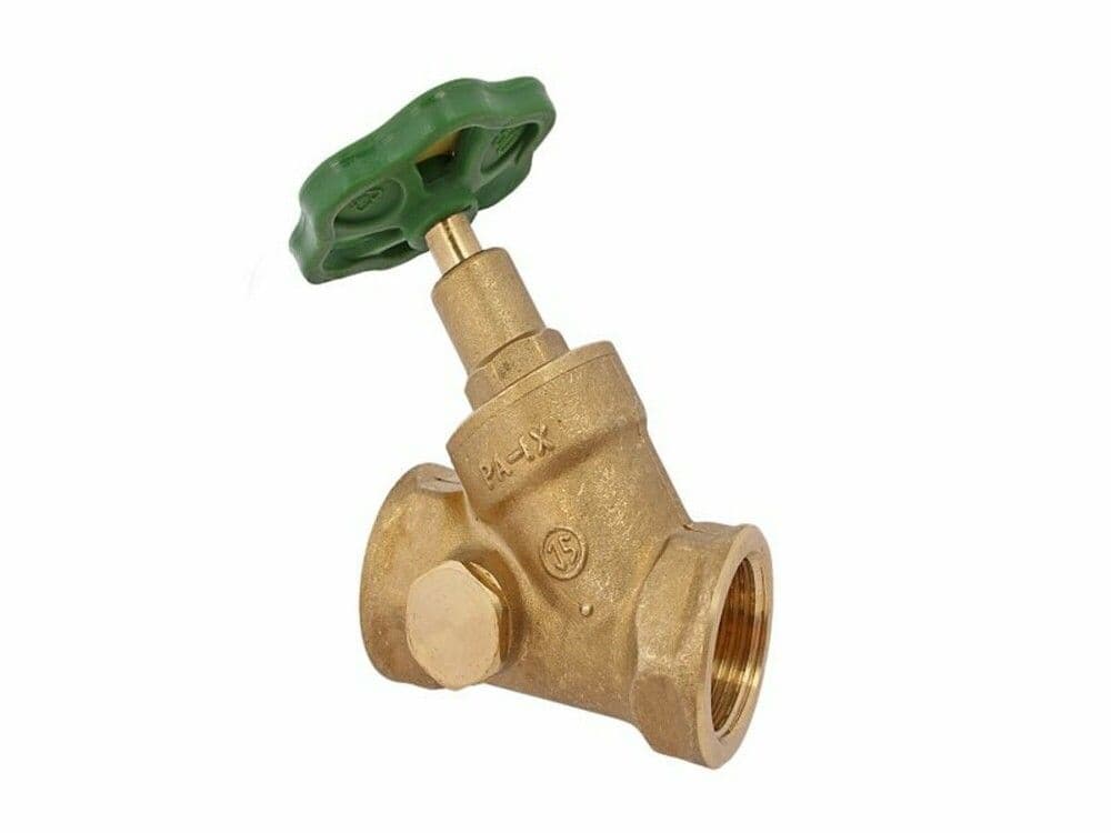 robinet d'arrêt oblique laiton MMPO avec robinet purgeur 3/4" vue 1