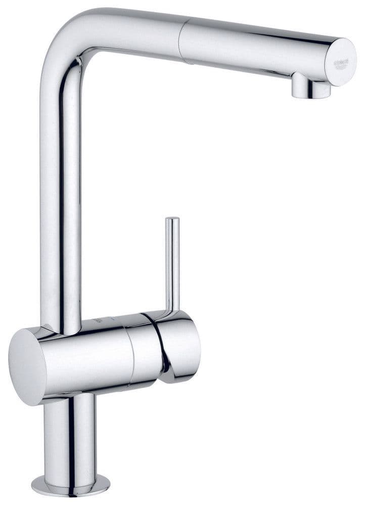 Grohe Minta mitigeur évier monotrou bec orientable L mousseur extractible chromé vue 1