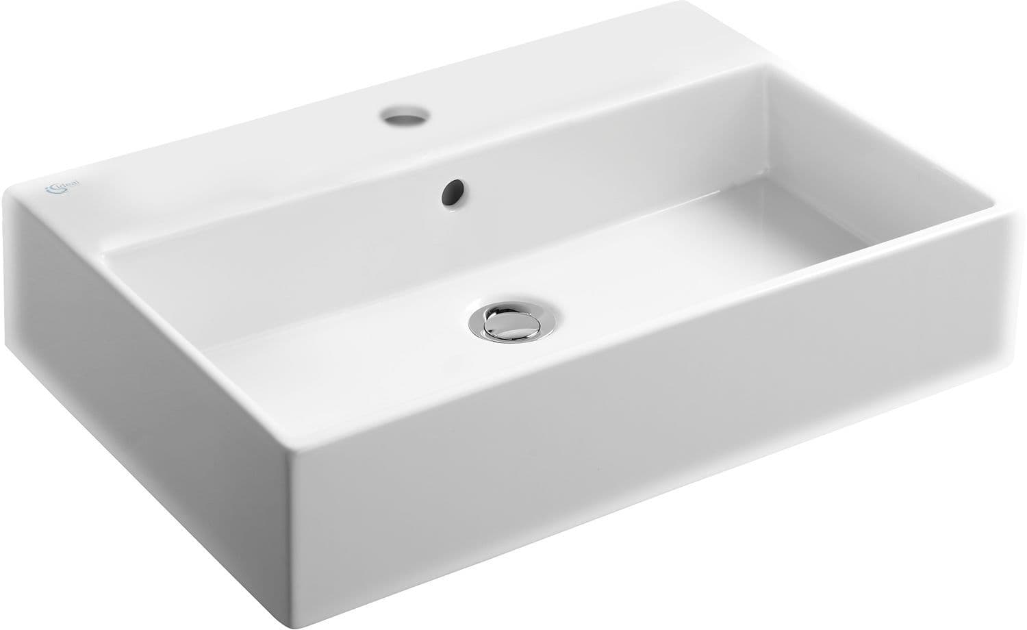 LAVABO STRADA IDEAL STANDARD 600X420+ TROU ROBINET BLANC vue 1