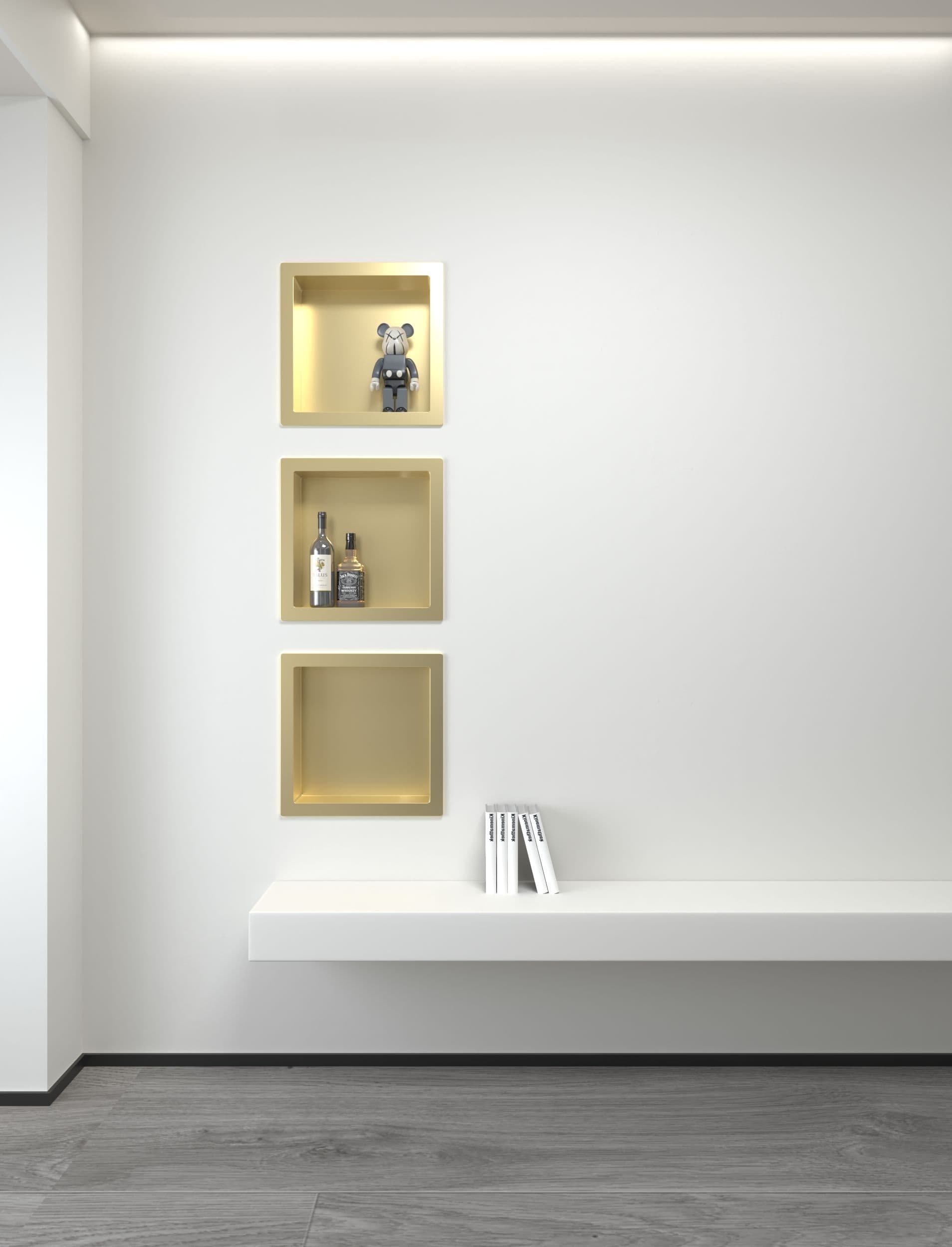 ALONI NICHE ENCASTRÉE (300X300X70MM) - OR BROSSÉ vue 1
